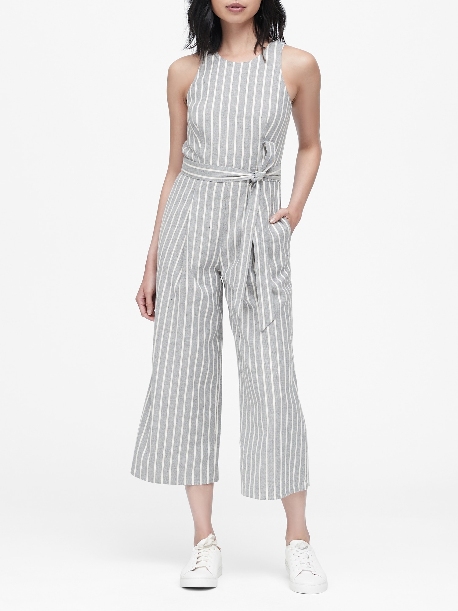 banana republic linen jumpsuit