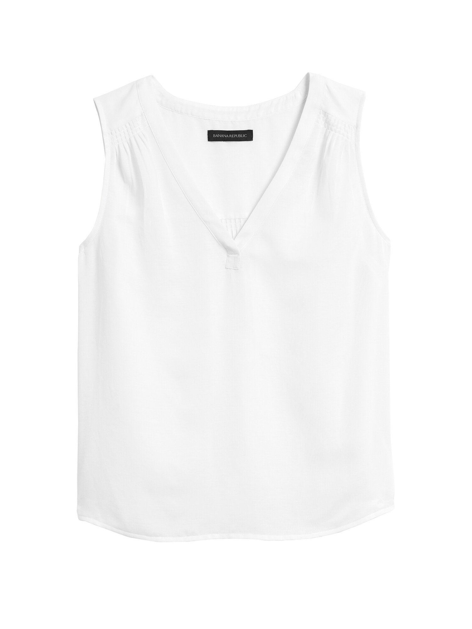 Cotton-Silk Sleeveless Top | Banana Republic