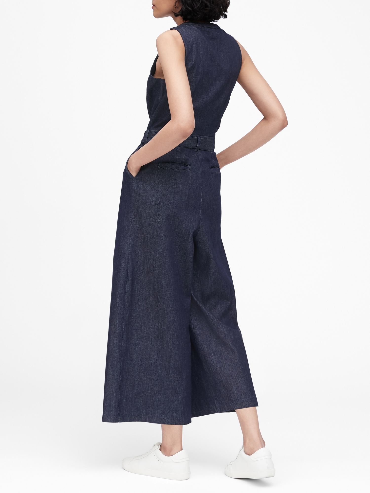 banana republic denim jumpsuit