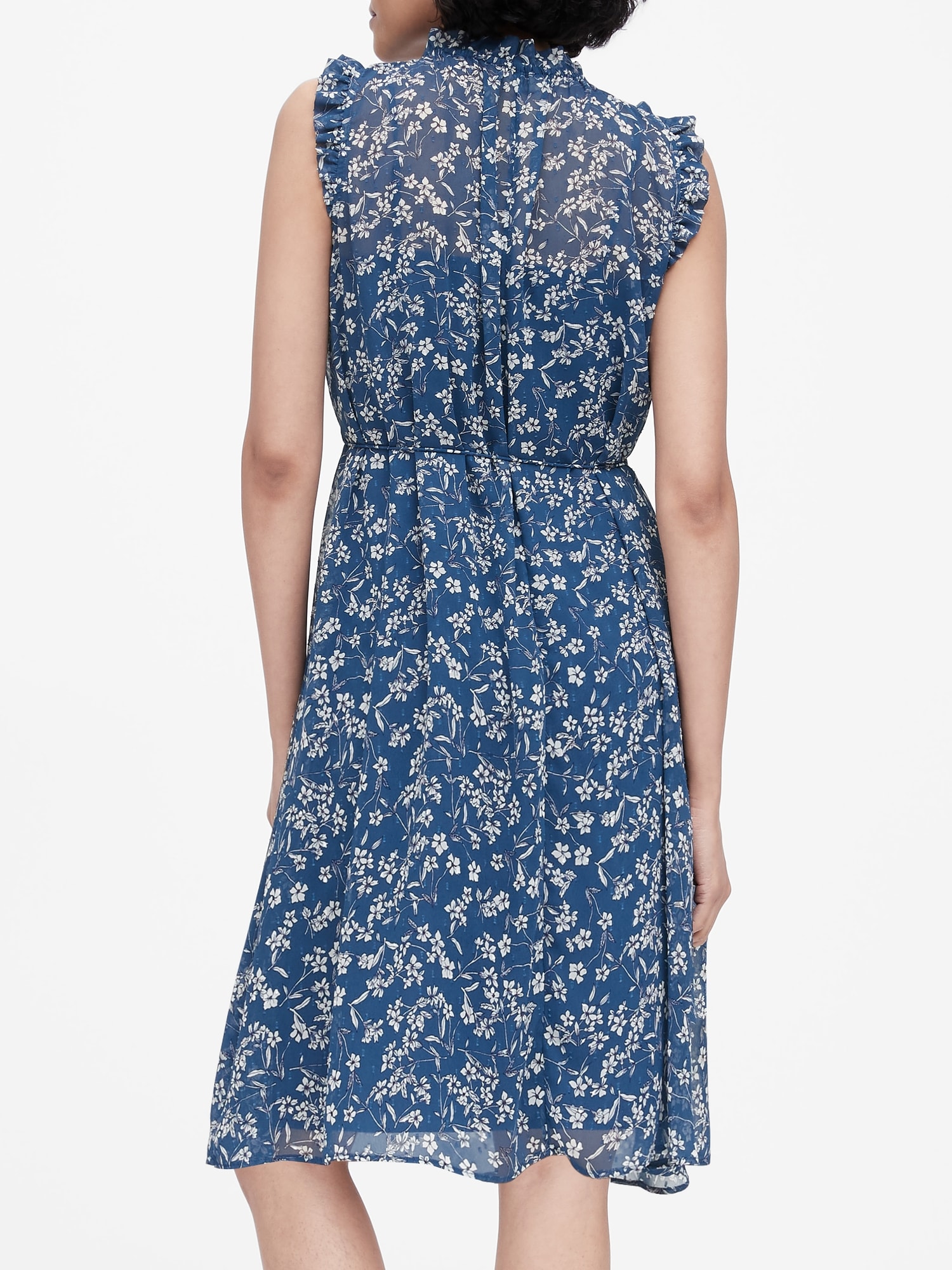 Banana republic navy floral dress online