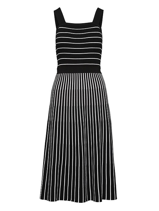 banana republic black and white striped dress Banana Republic Women's Sculpted Stripe Maxi Dress Brown Vertical Stripe Size XXL
