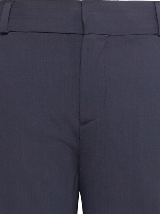 L'image numéro 5 présente Pantalon à la cheville en mélange de laine italienne lavable en machine, coupe droite Avery, Petite