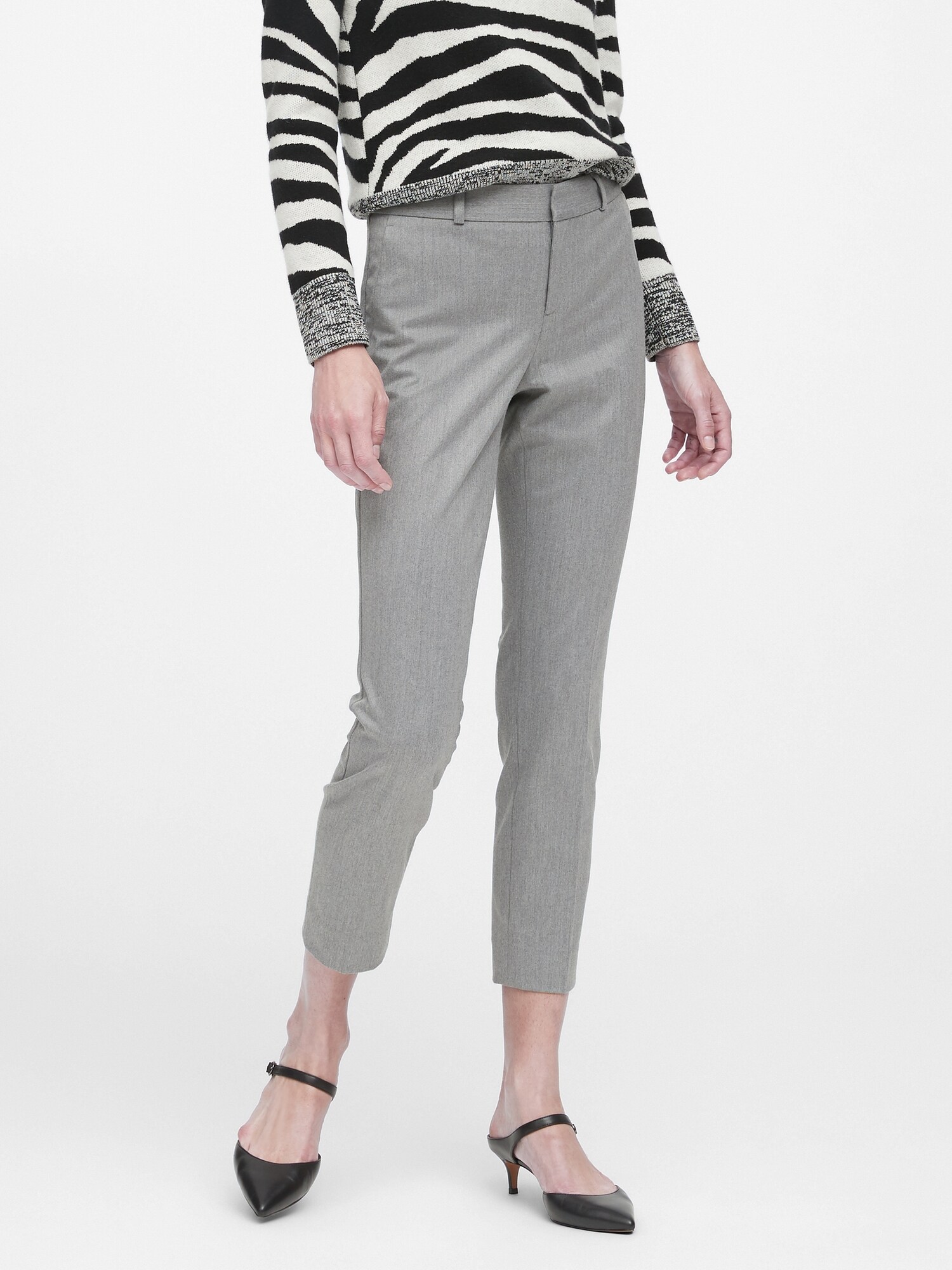 Avery Straight-Fit Flannel Ankle Pant