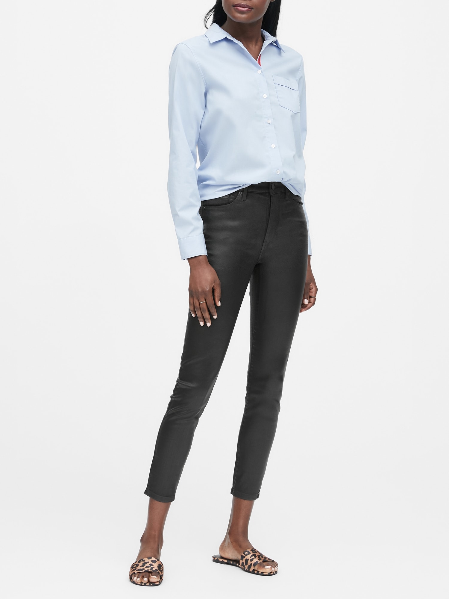 Petite High-Rise Skinny Coated Jean