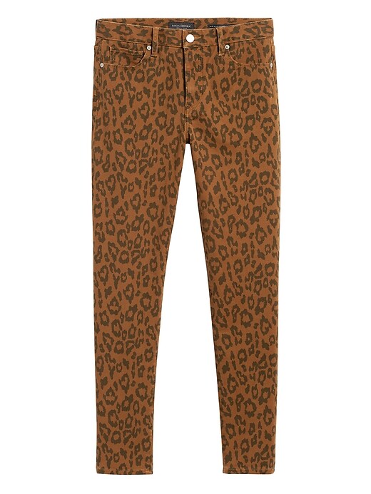 Blank denim hot sale leopard jeans