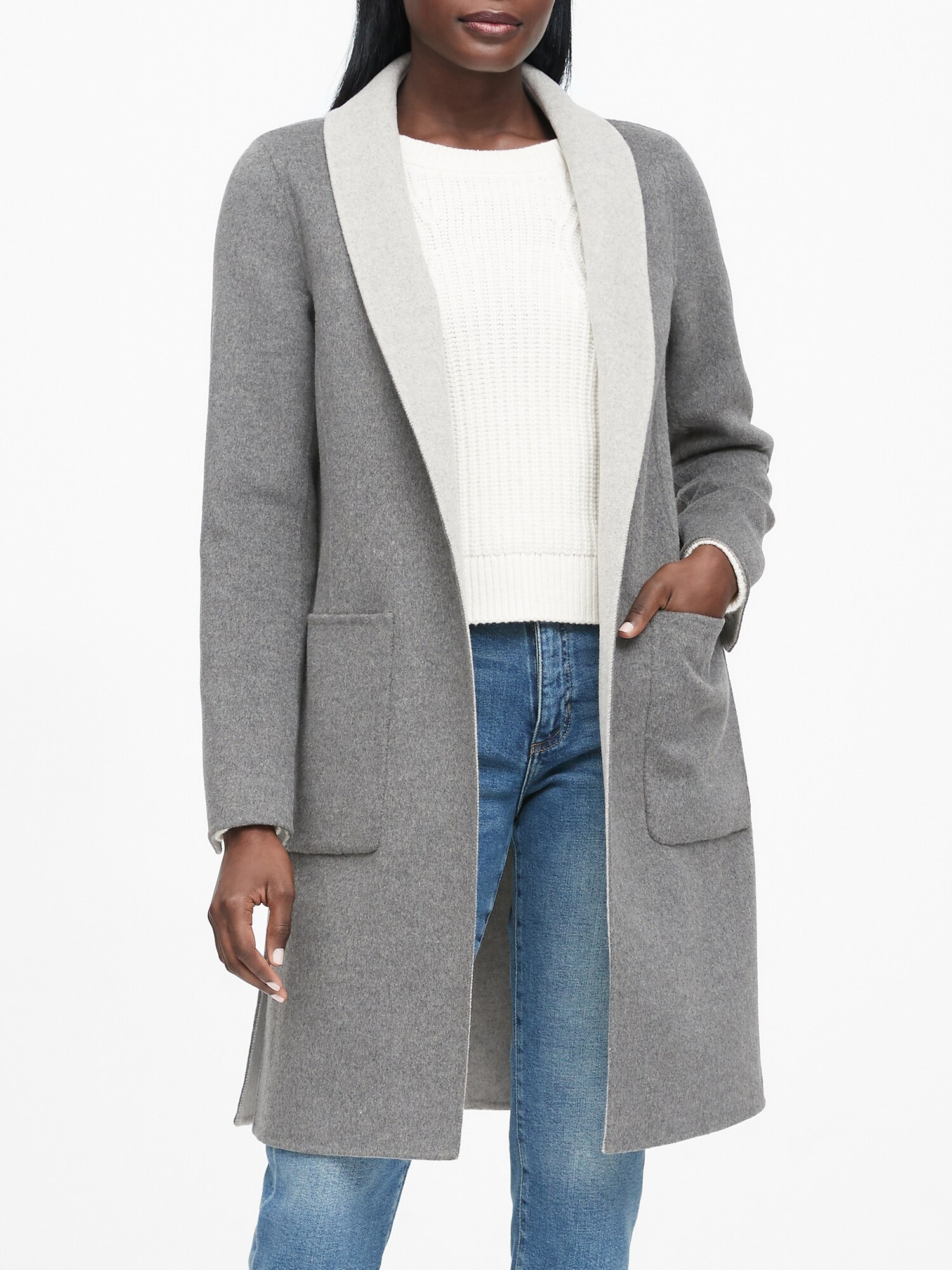 Reversible wool deals car coat