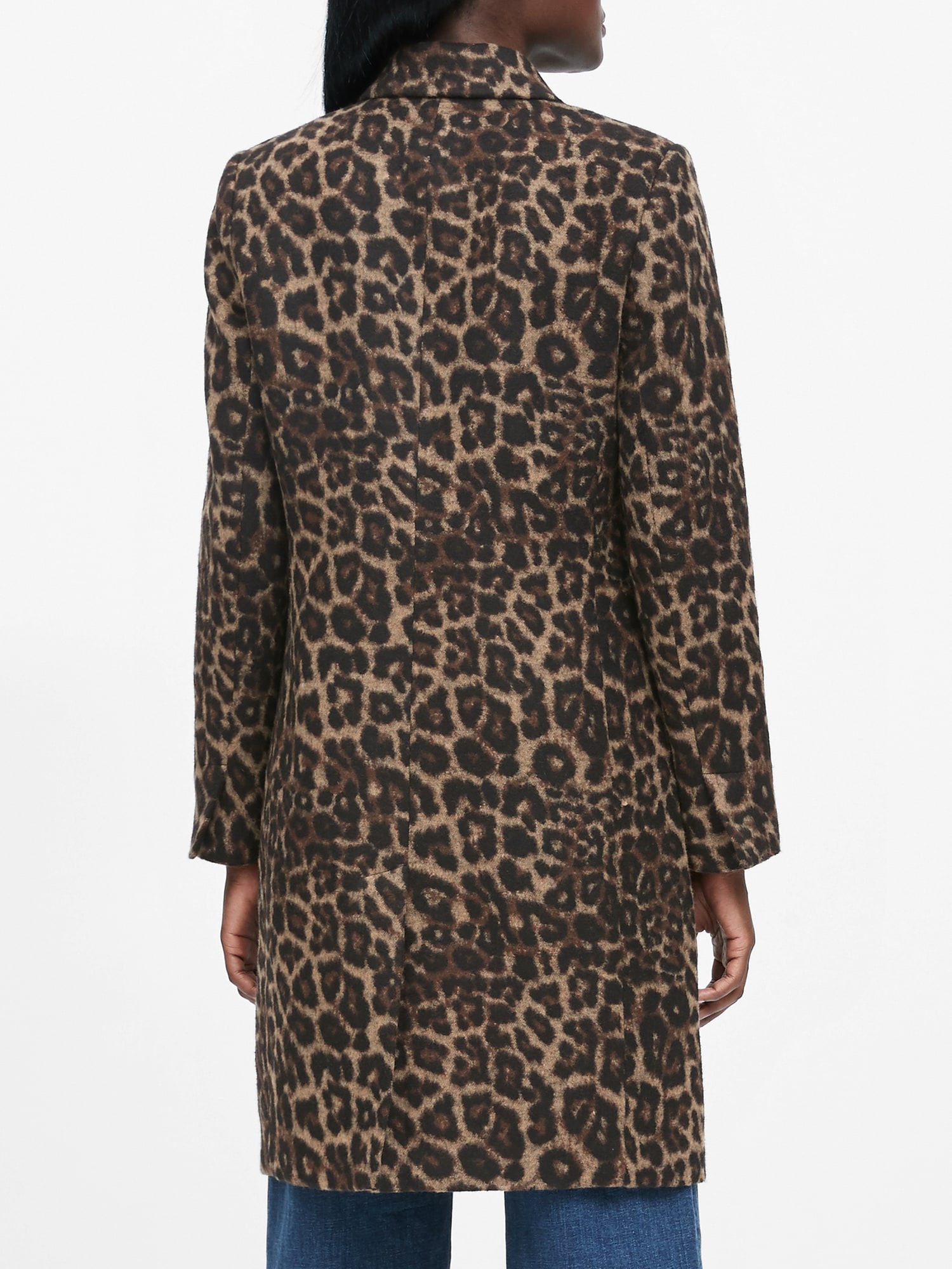 Petite leopard deals print coat