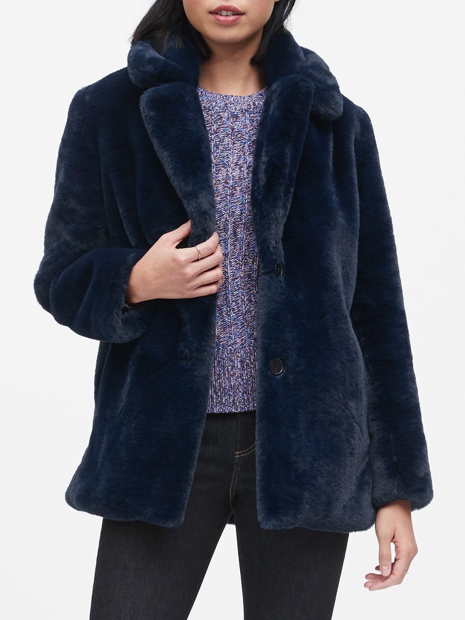 Jackets & Coats, Petite Faux Fur Coat
