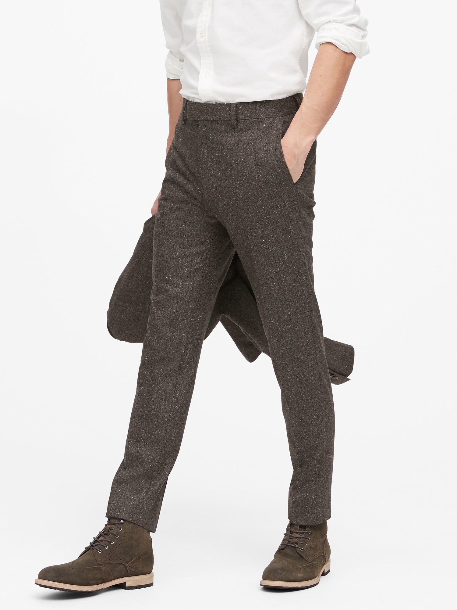 Slim Tapered Donegal Suit Pant