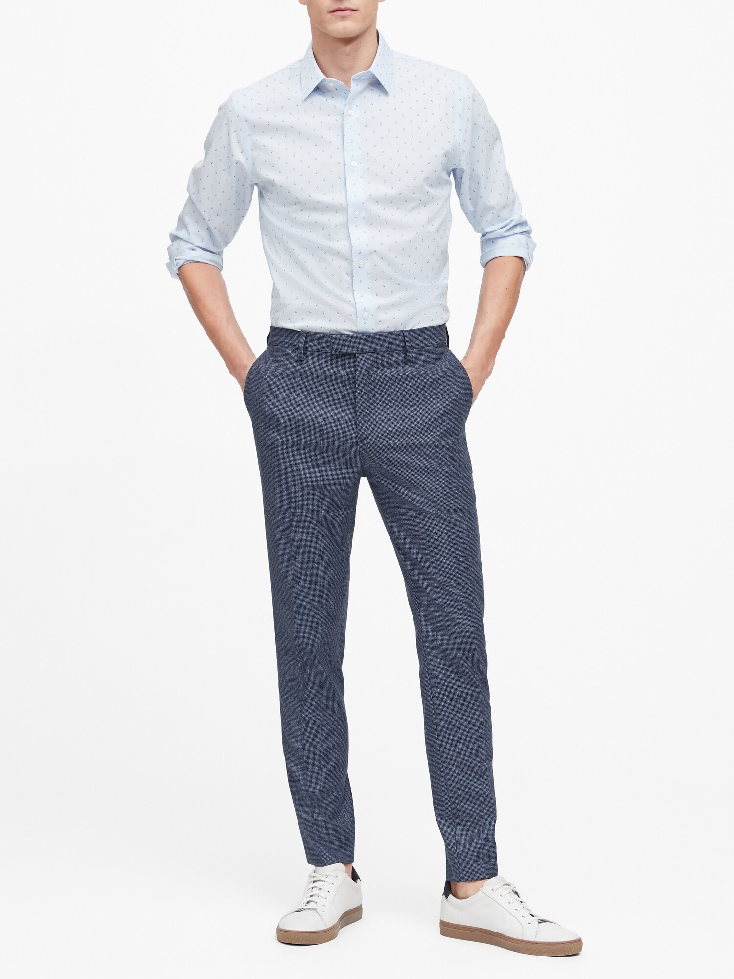 Slim Italian Flannel Suit Pant