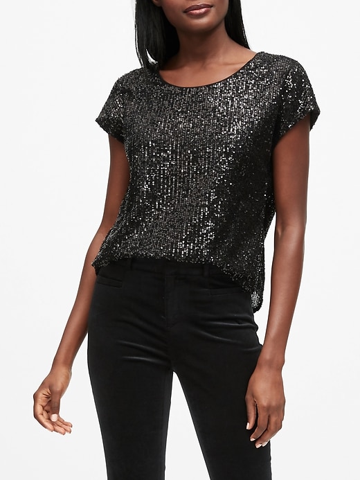 Banana republic sequin top on sale