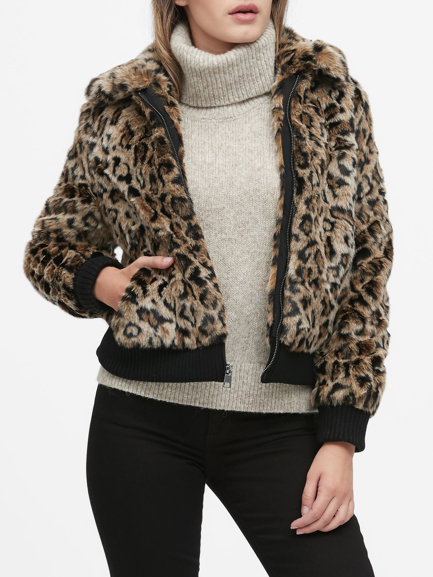 Petite leopard jacket sale