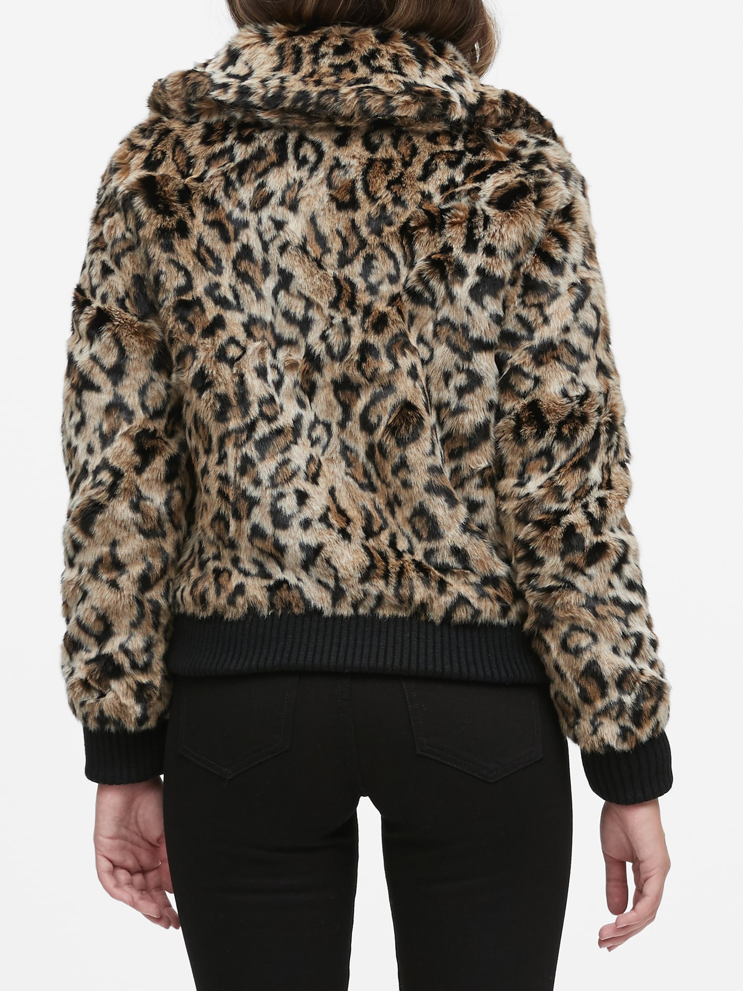 Faux fur bomber jacket banana republic best sale