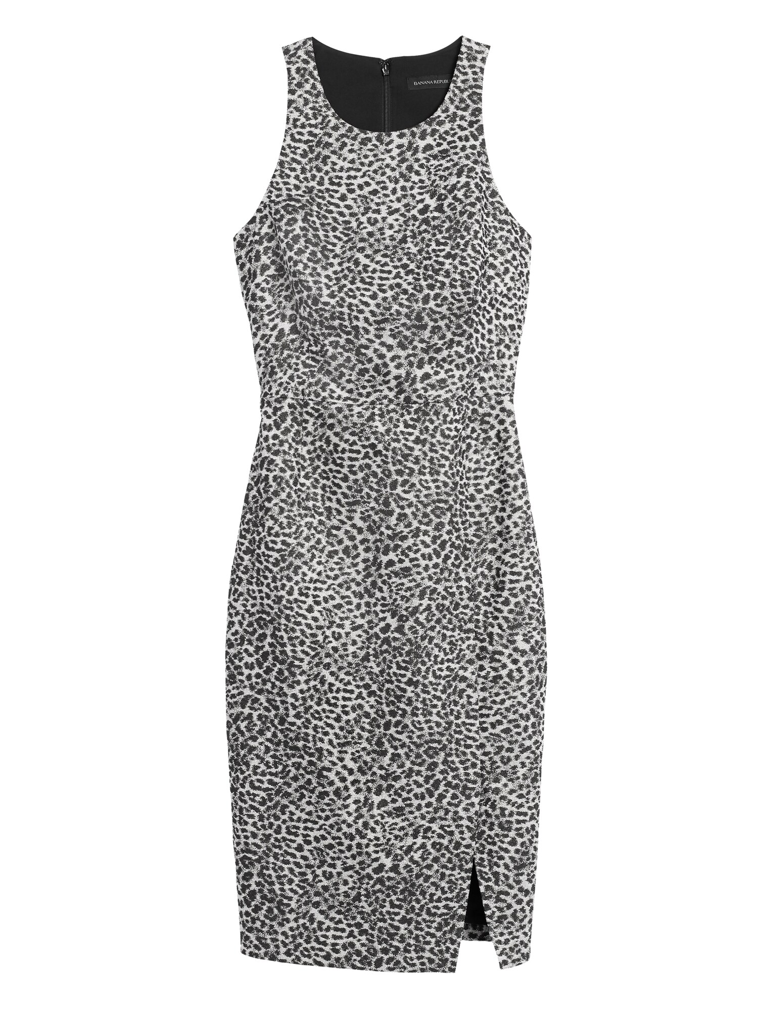 Leopard-jacquard stretch-cotton chenille midi dress