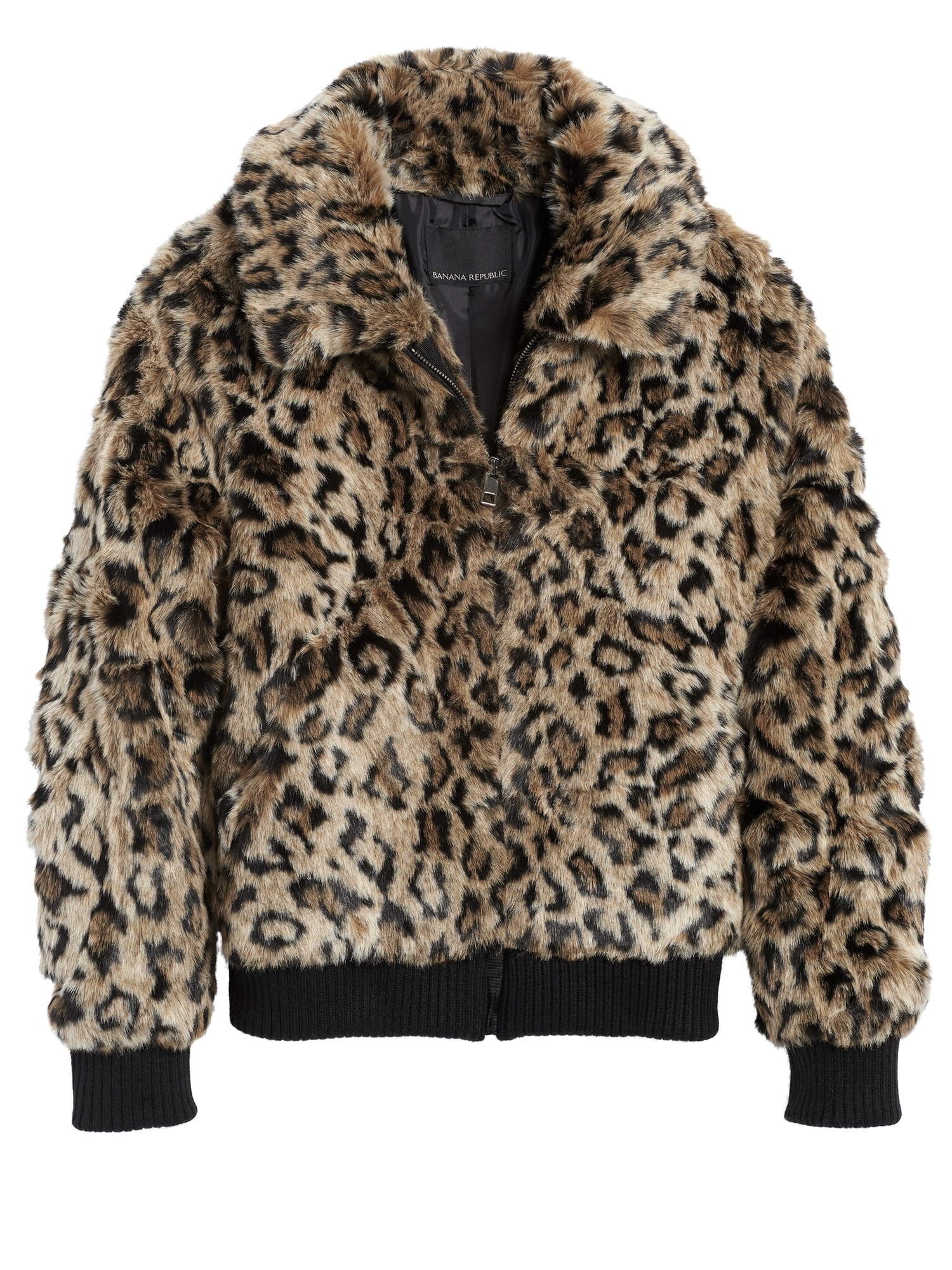 Leopard Faux Fur Jacket | Banana Republic