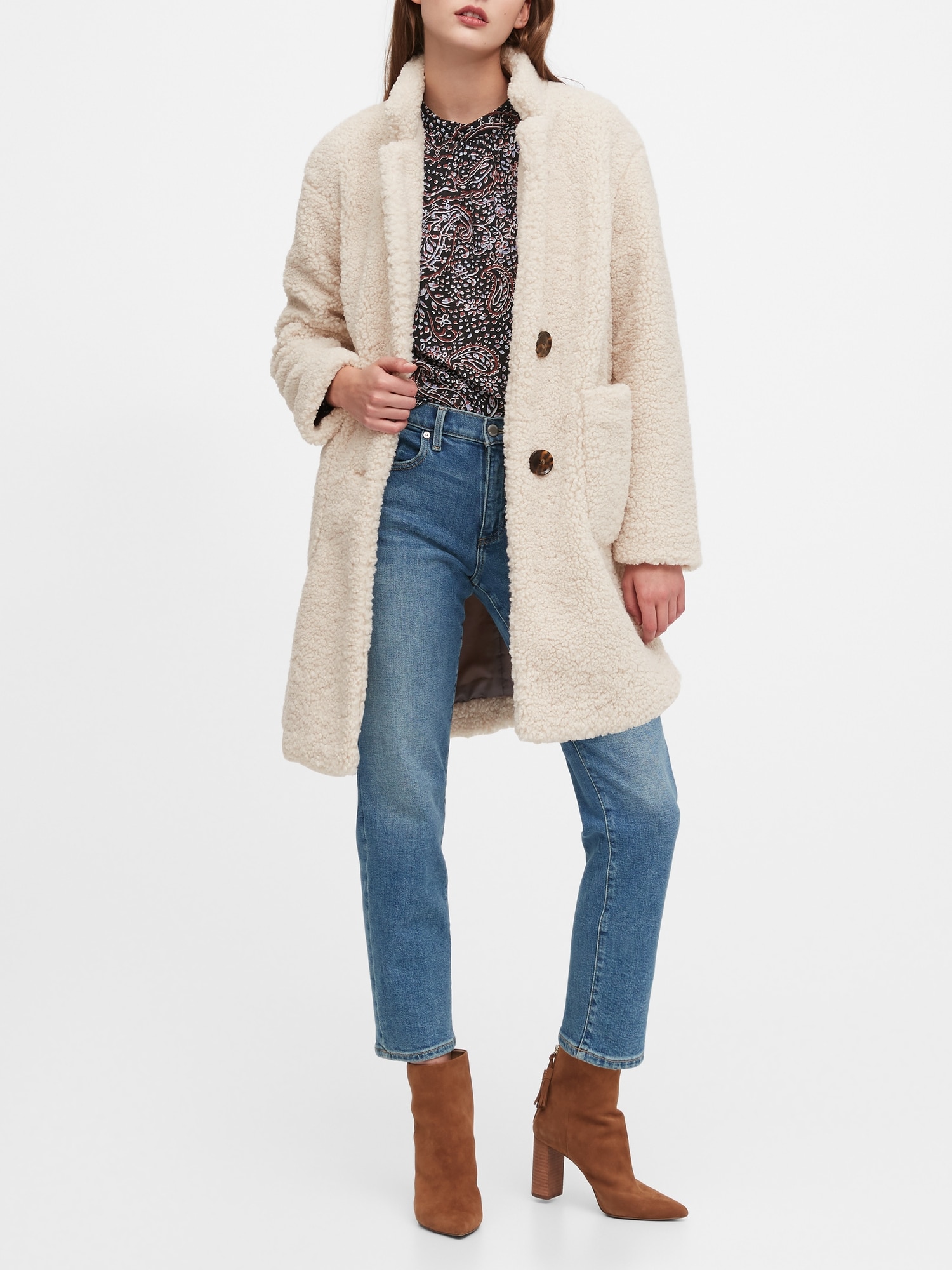 Sherpa Cocoon Coat | Banana Republic