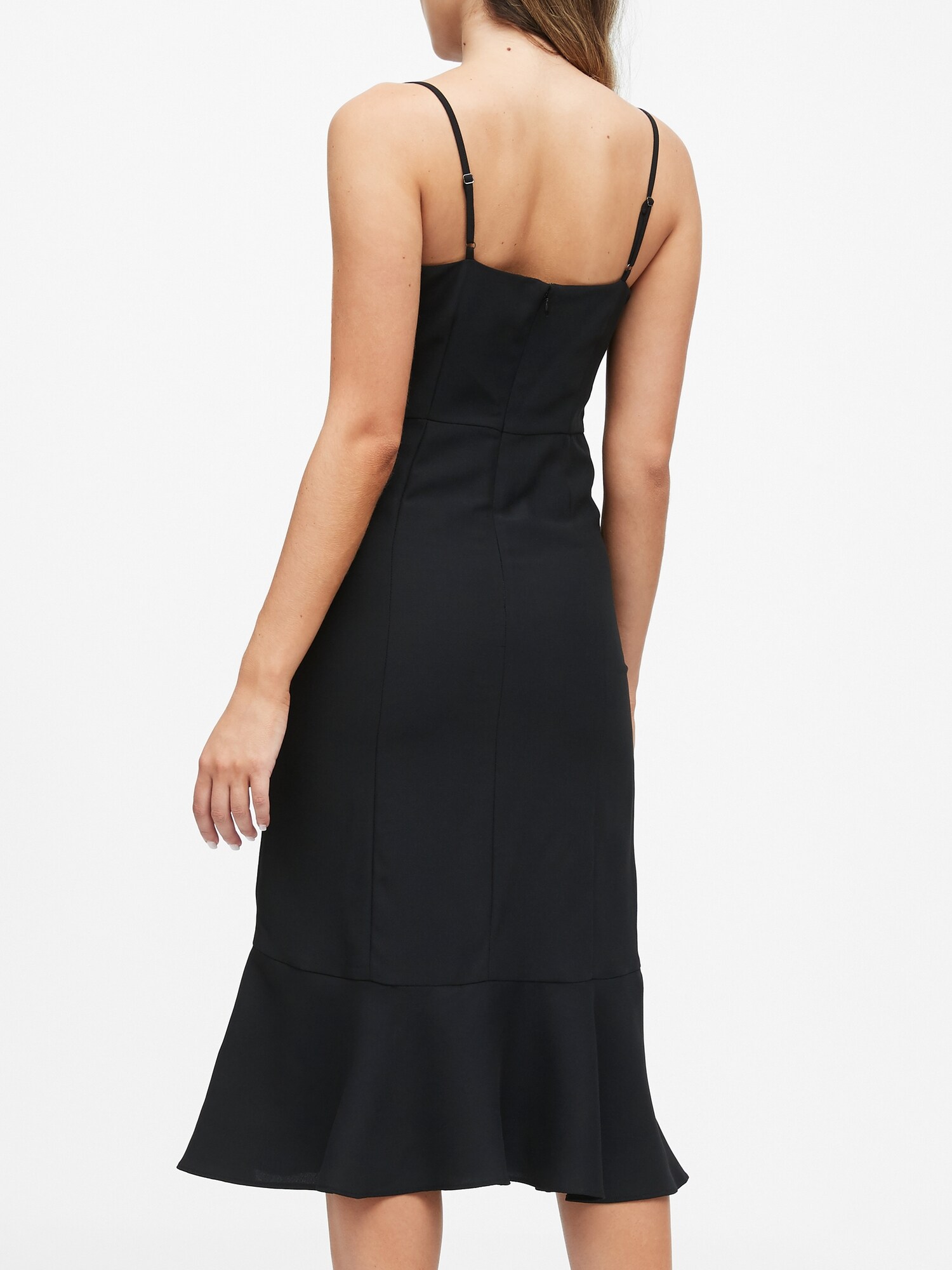 petite fishtail midi dress