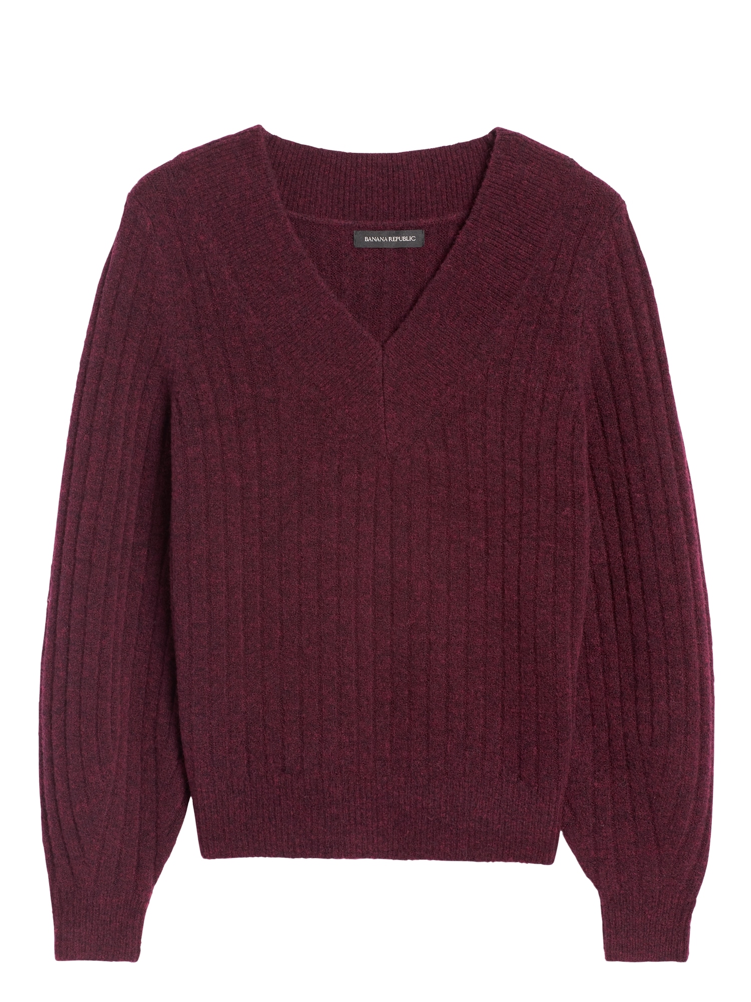 Petite Aire Ribbed V-Neck Sweater