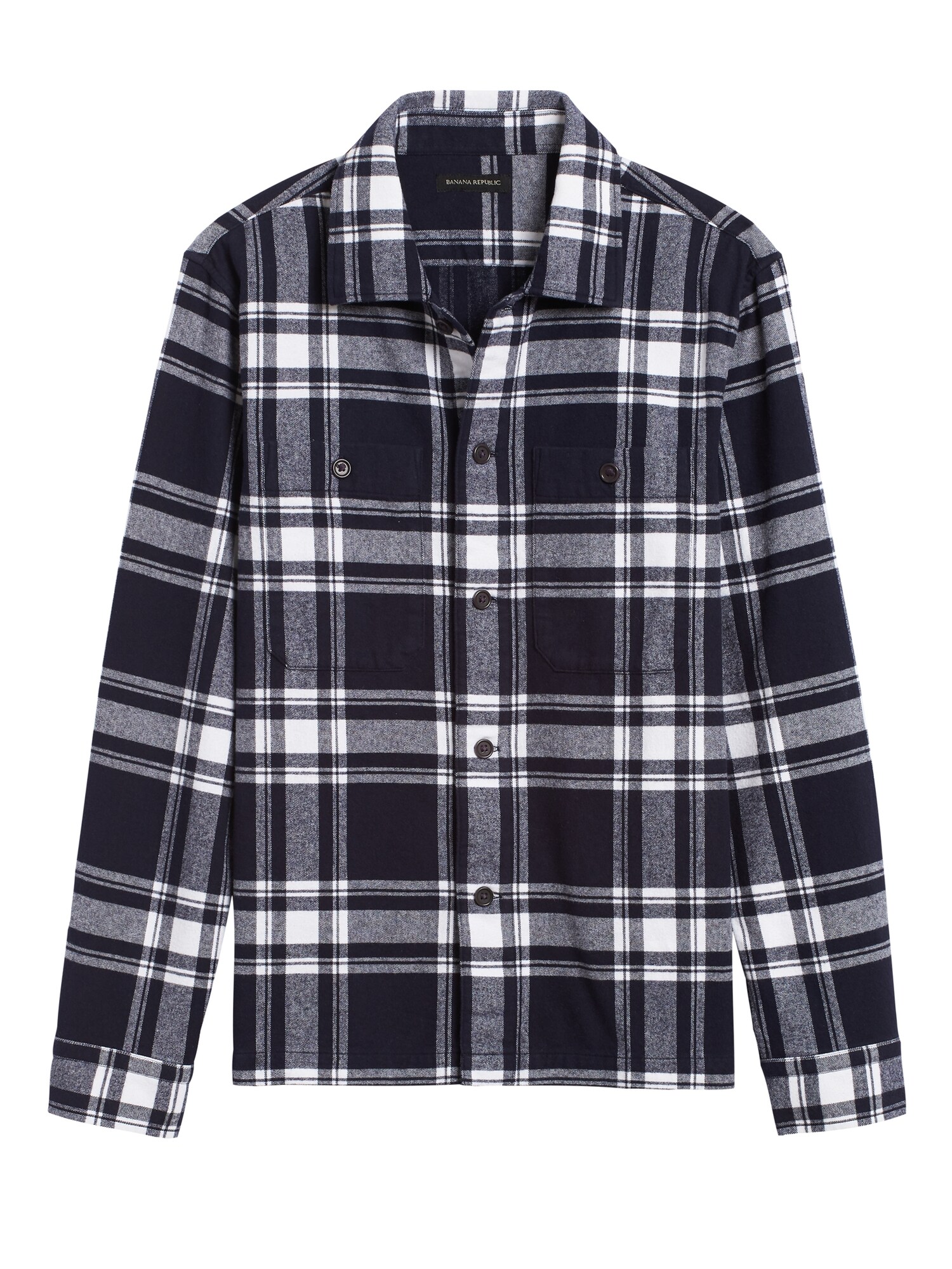 Slim-Fit Flannel Shirt Jacket | Banana Republic