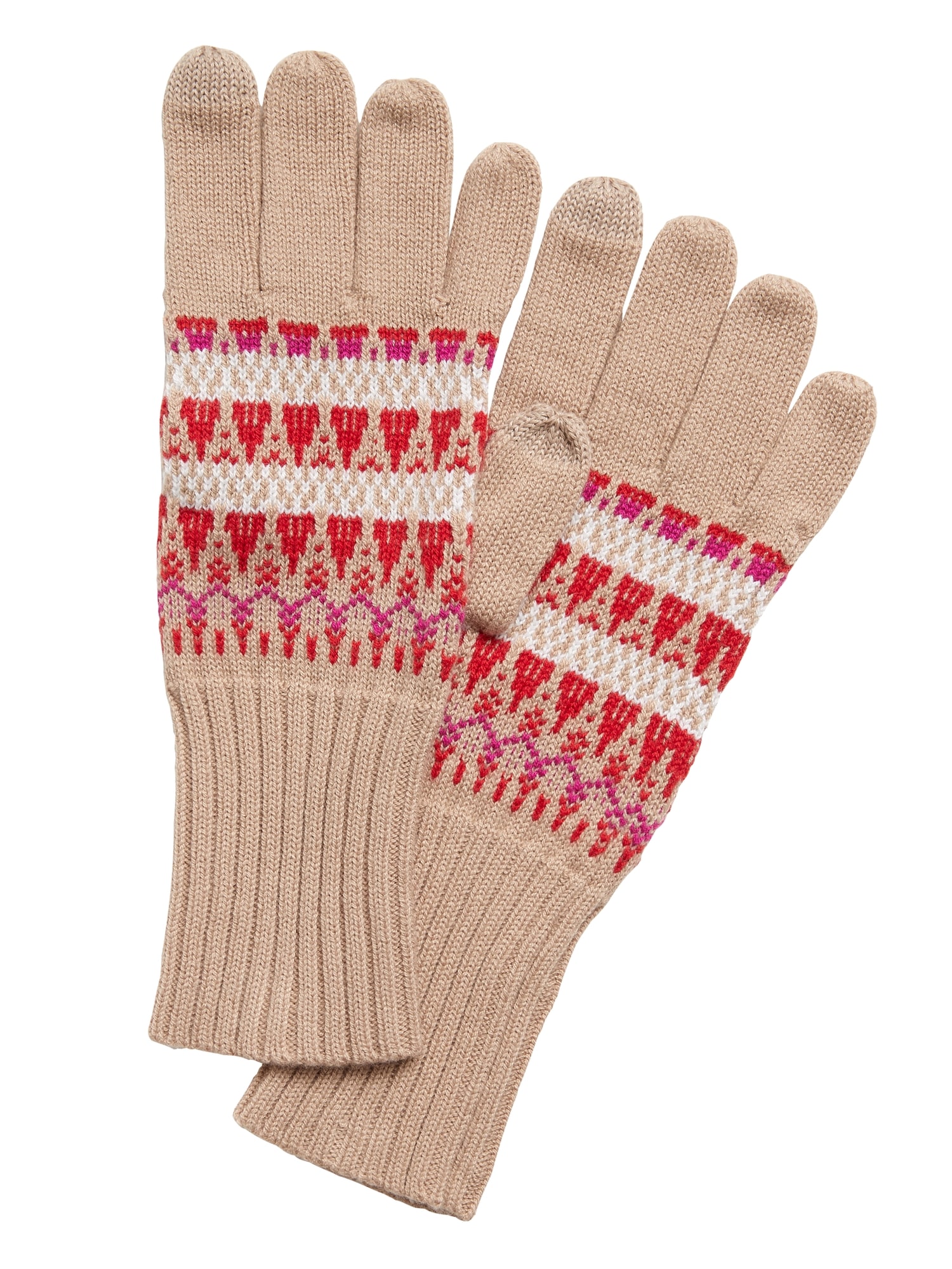 Fair Isle Knit Gloves