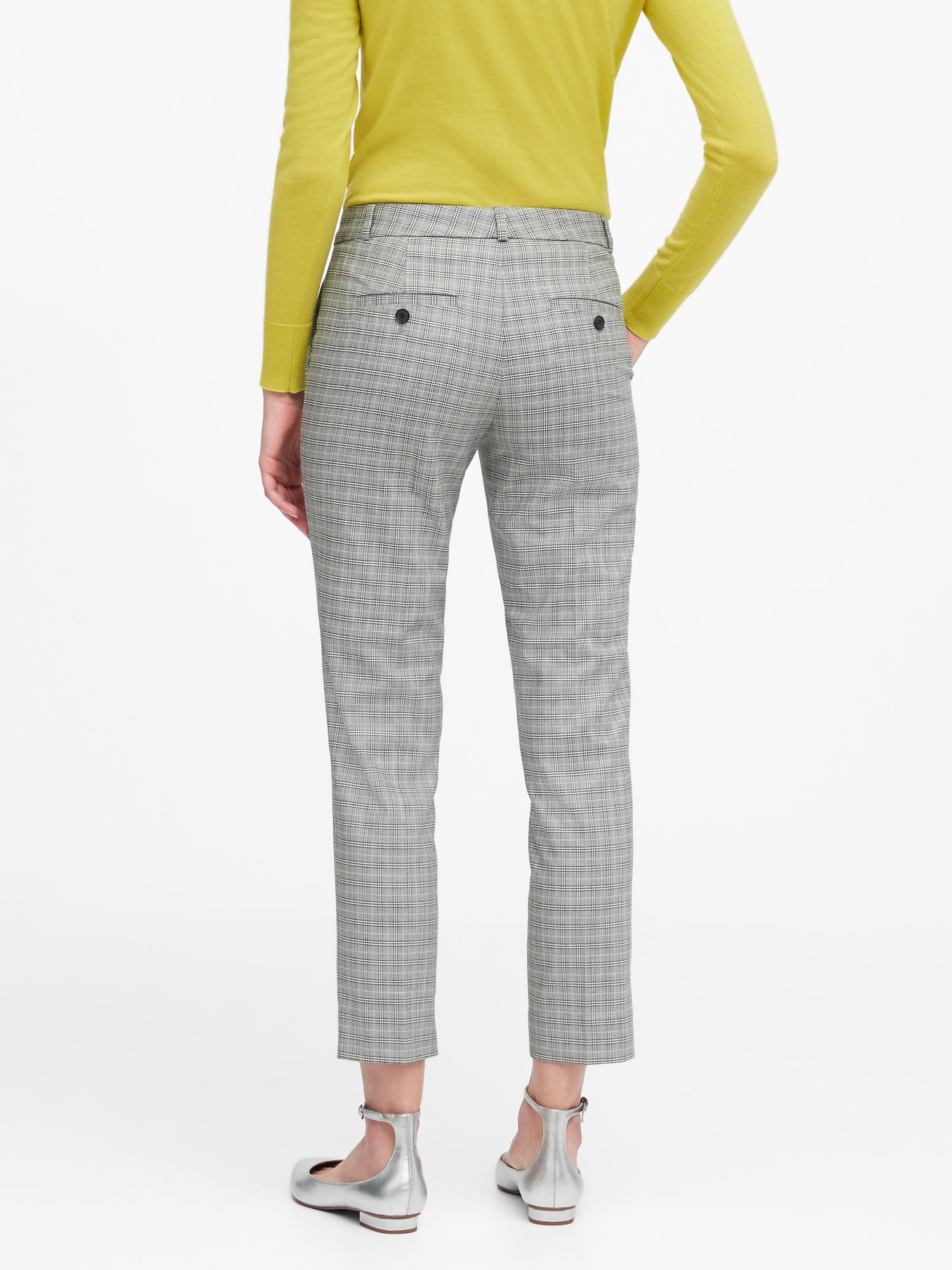 Petite Avery Straight-Fit Plaid Ankle Pant