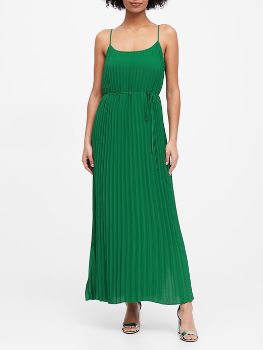 Banana republic pleated maxi dress on sale