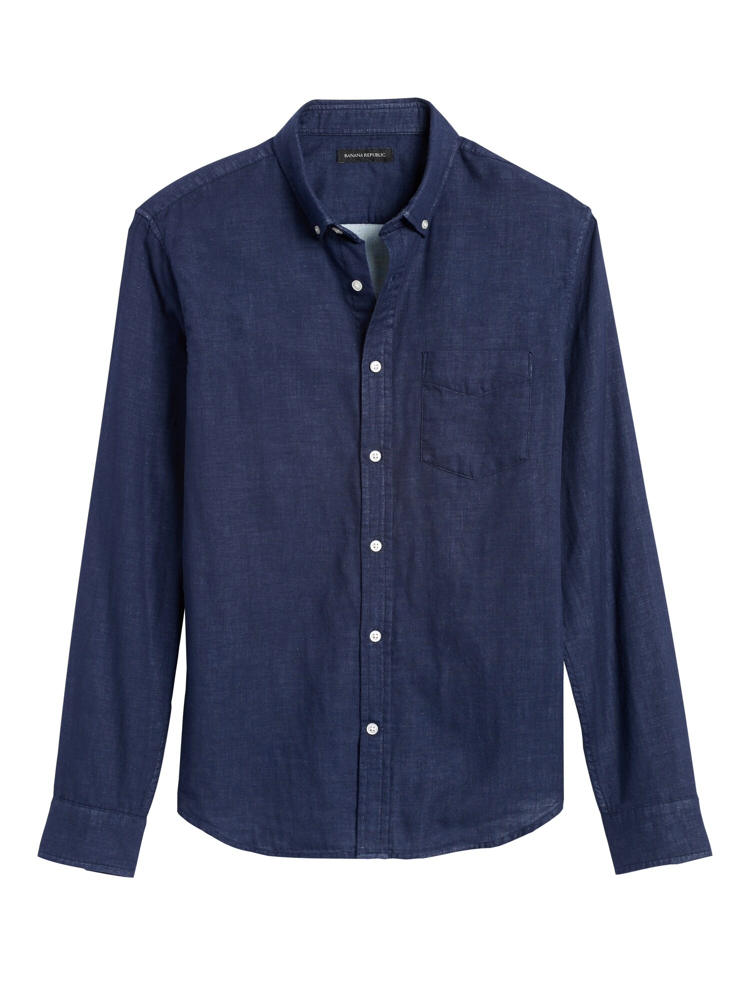 Untucked Slim-Fit Double-Weave Shirt | Banana Republic