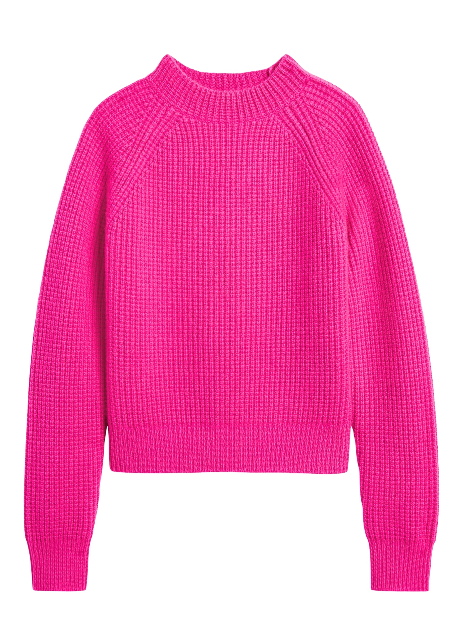 Cashmere Cropped Mock-Neck Sweater