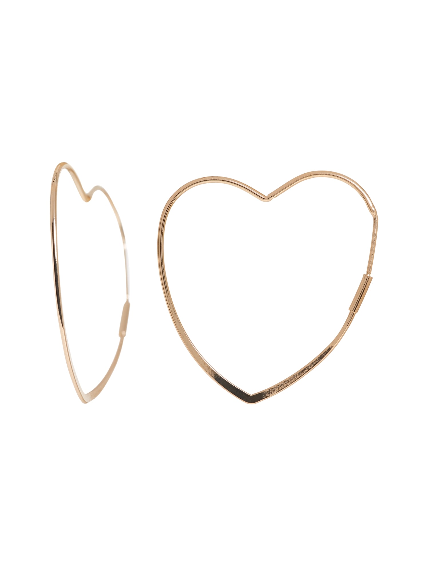 Heart Outline Hoop Earrings