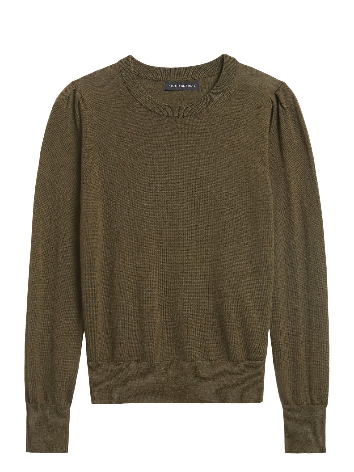 Washable Merino Puff-Sleeve Sweater