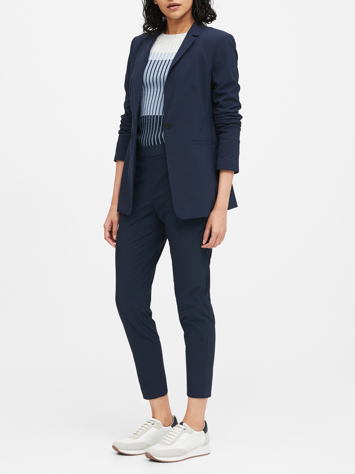 Petite navy hot sale blue blazer