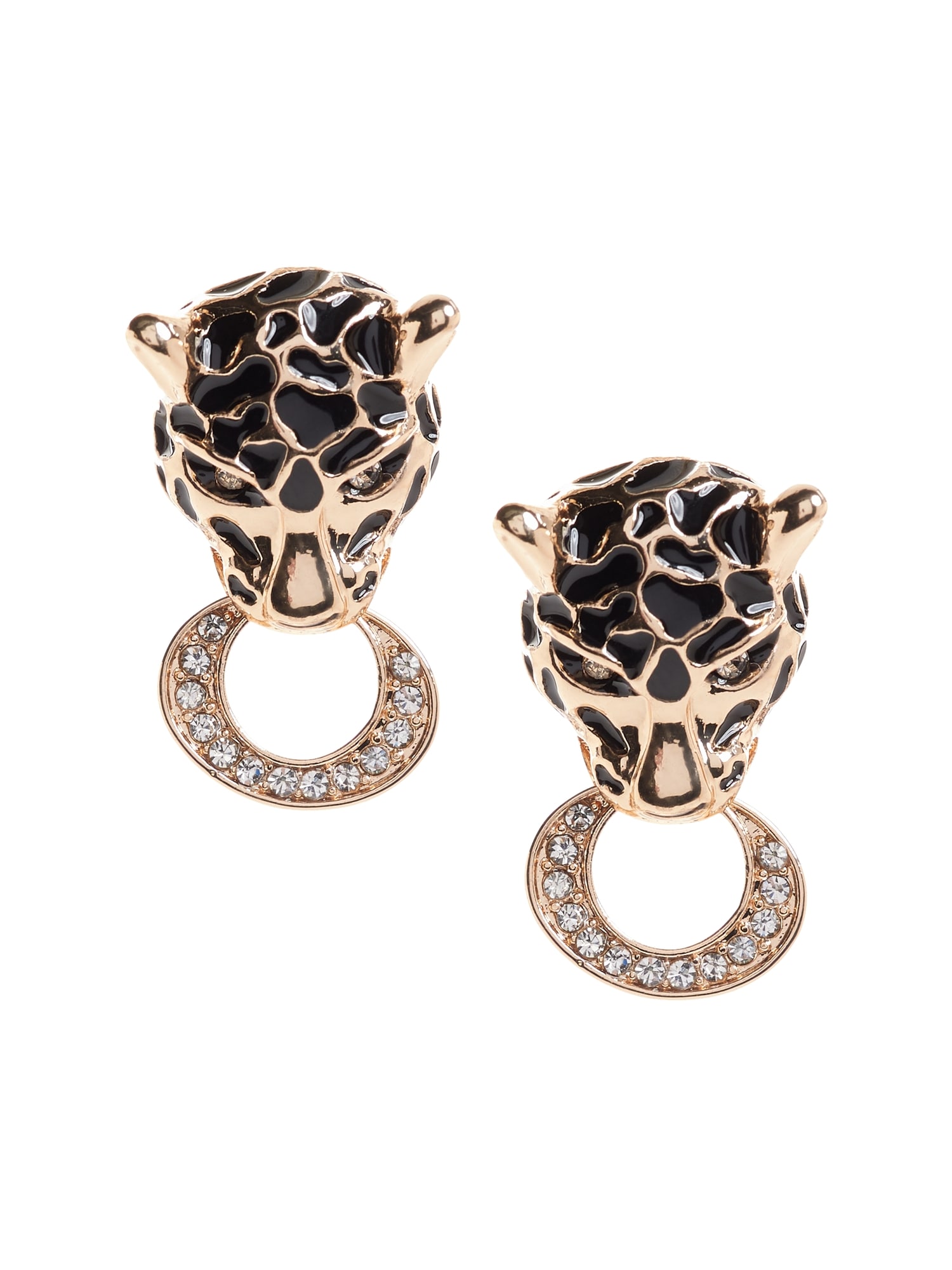 Leopard Doorknocker Earrings