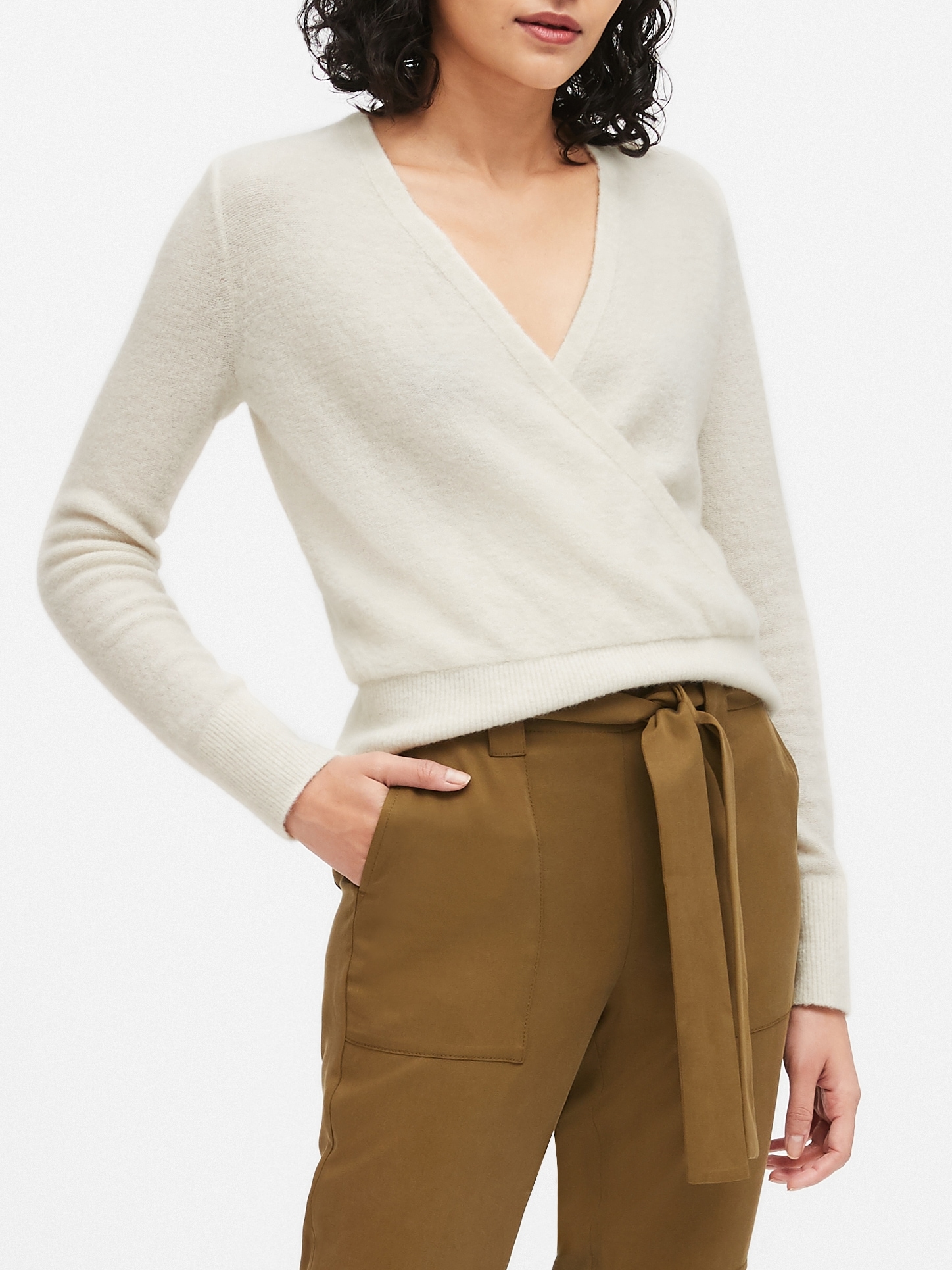 Petite on sale wrap sweater