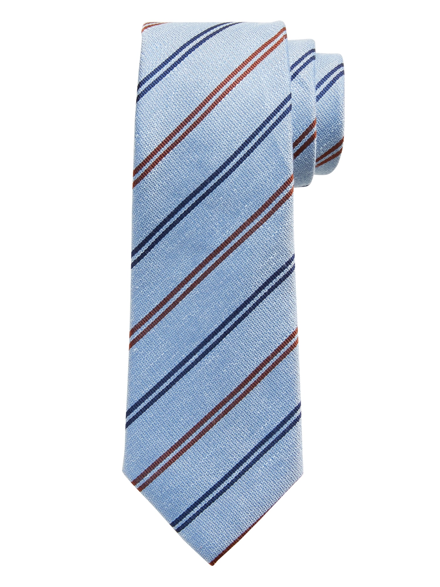 Stripe Silk-Linen Nanotex® Tie