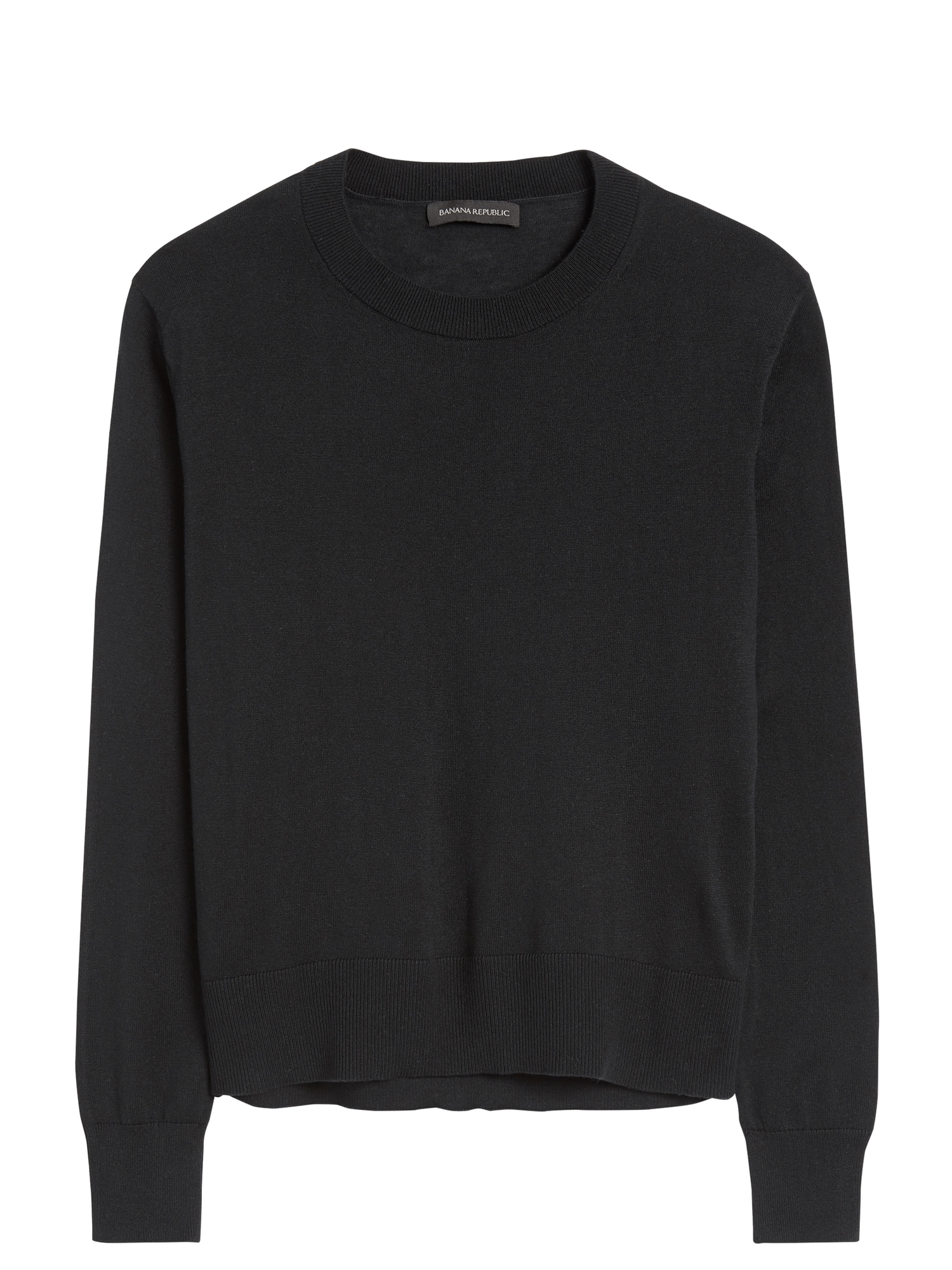 Silk-Cotton Cropped Sweater