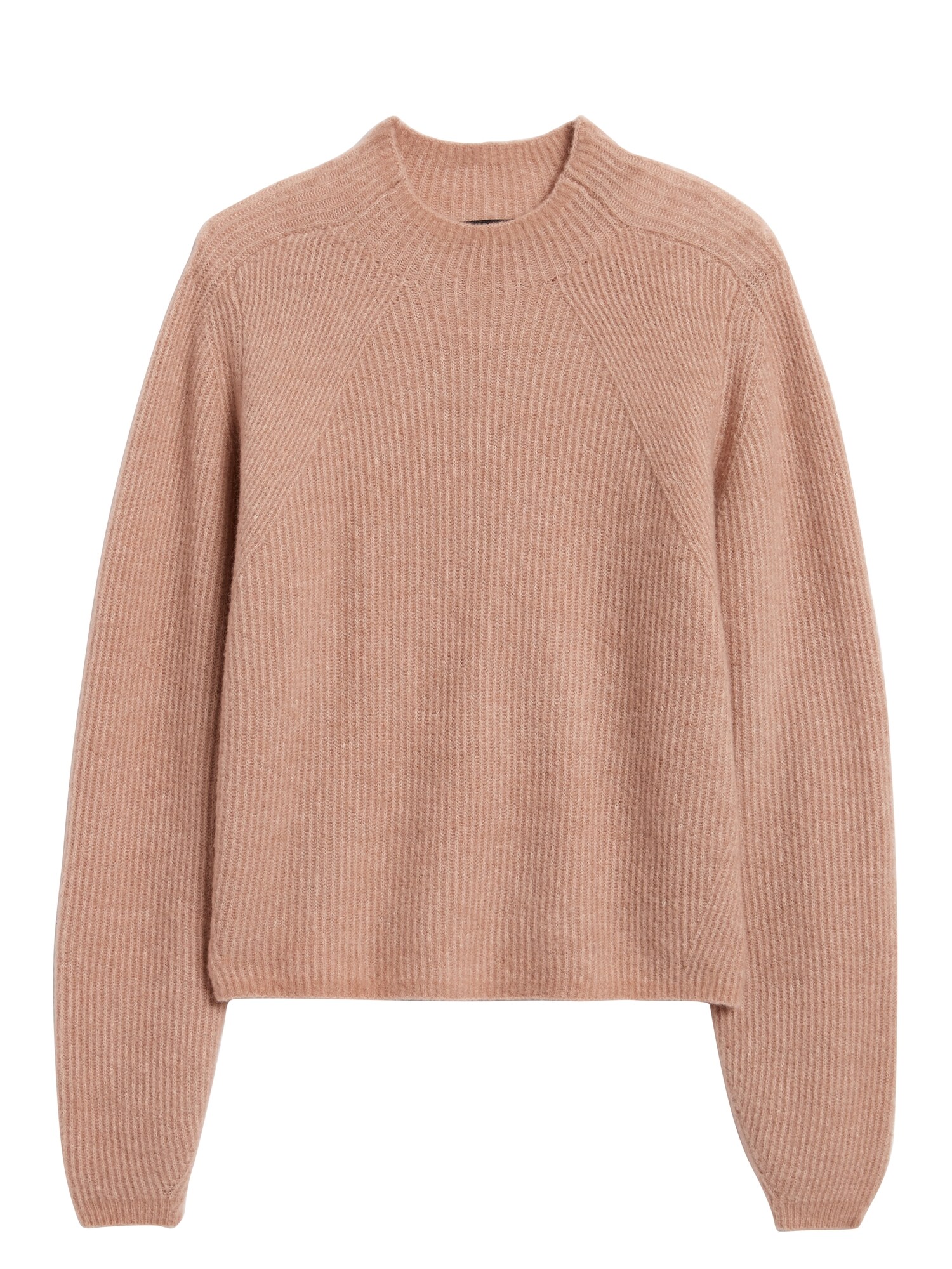 Petite Aire Cropped Puff-Sleeve Sweater