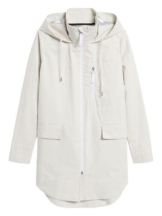 Petite Water-Resistant Linen-Cotton Rain Jacket