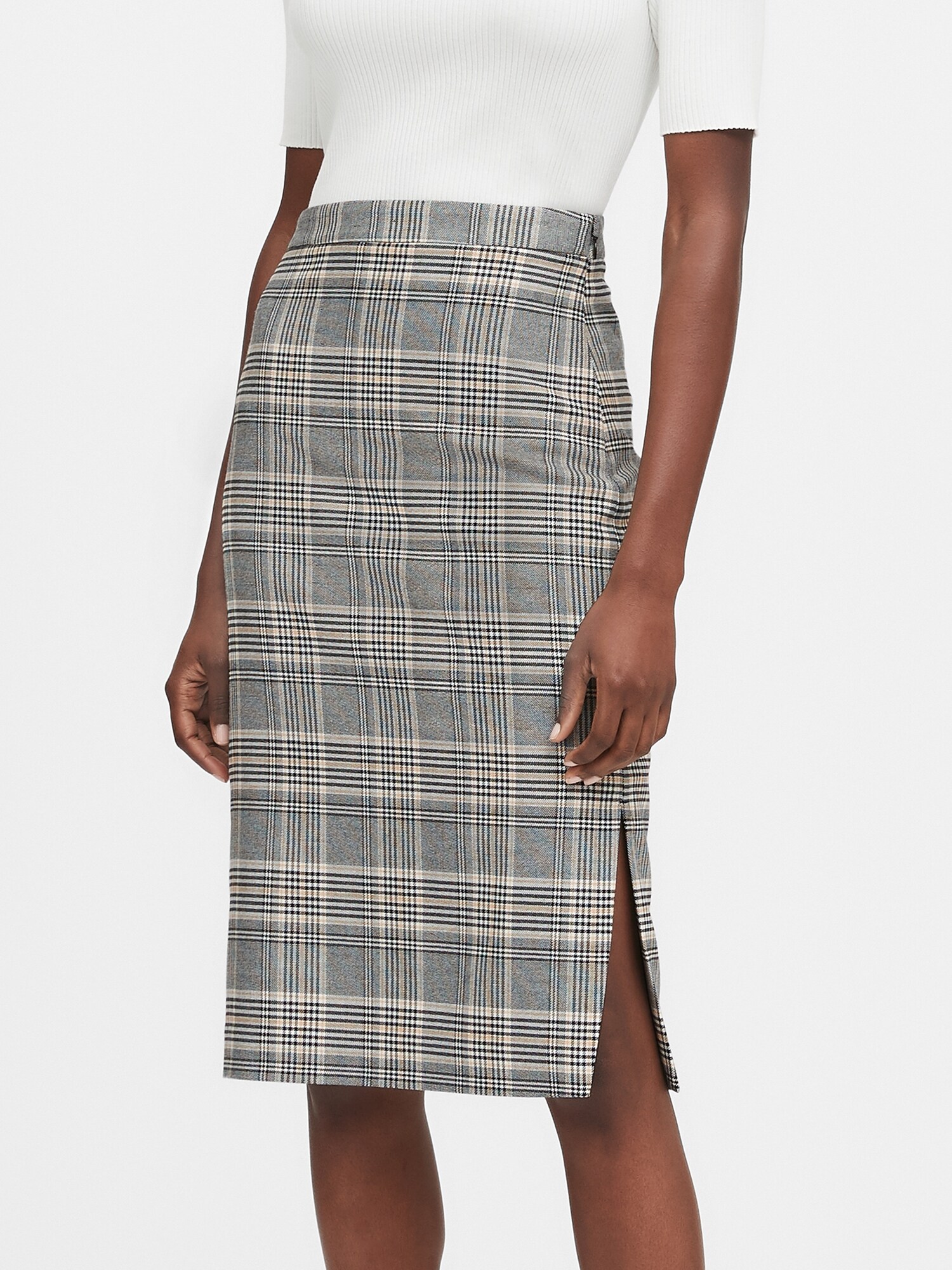 Plaid pencil skirt outlet 5t