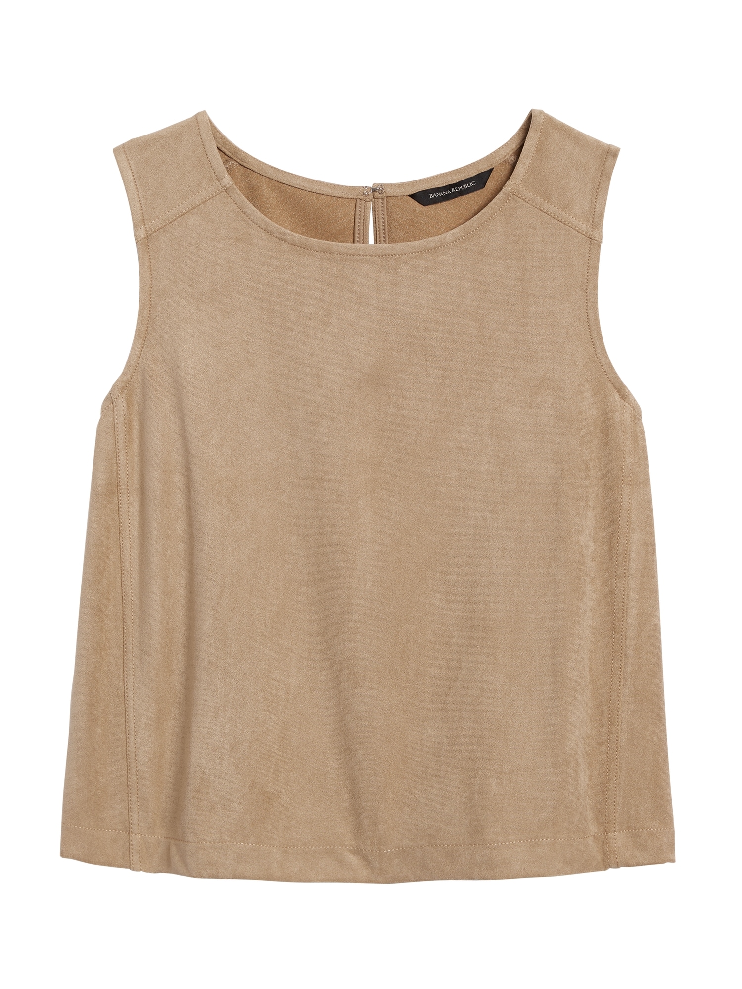 Petite Vegan Suede Cropped Shell
