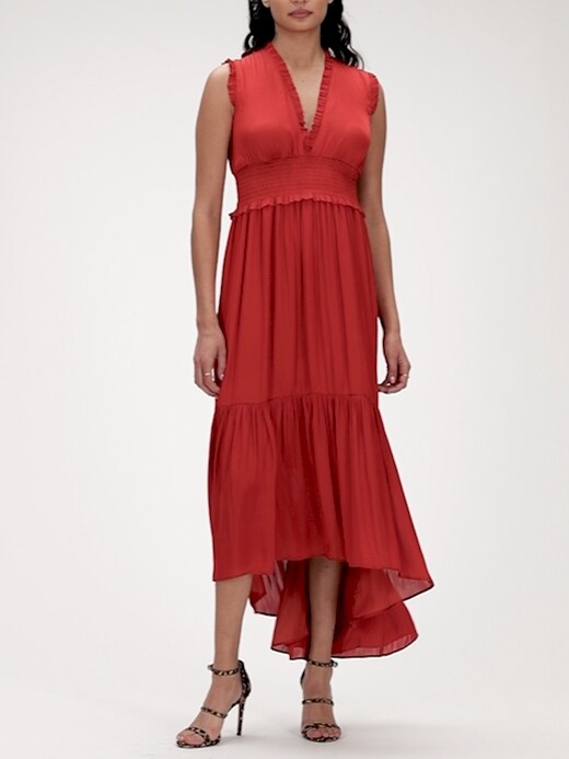 Soft satin maxi shop dress banana republic