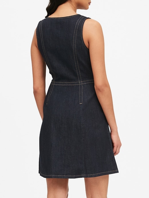 Denim Fit Flare Dress