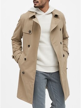 Men's water resistant hot sale trench coat