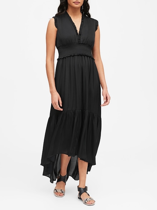 Soft Satin Maxi Dress Banana Republic