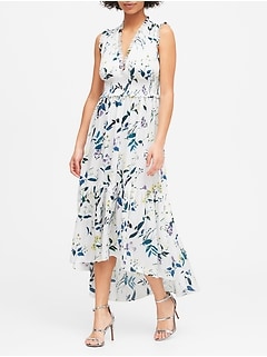 banana republic high low dress