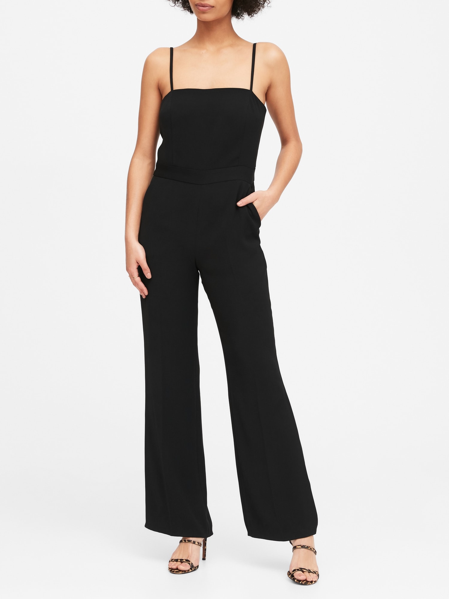 Strappy Flare-Leg Jumpsuit