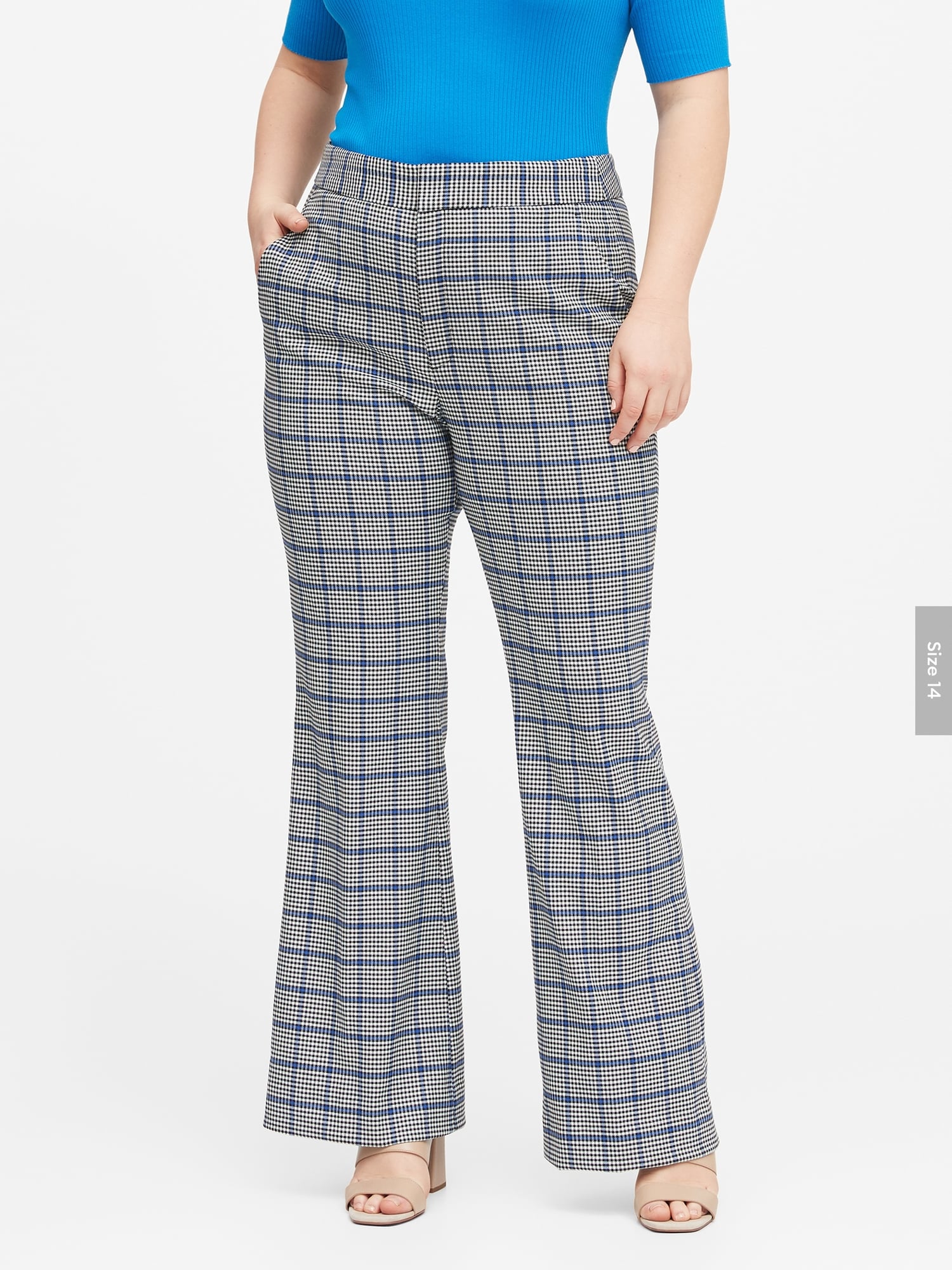 Santander High-Waisted Plaid Pants