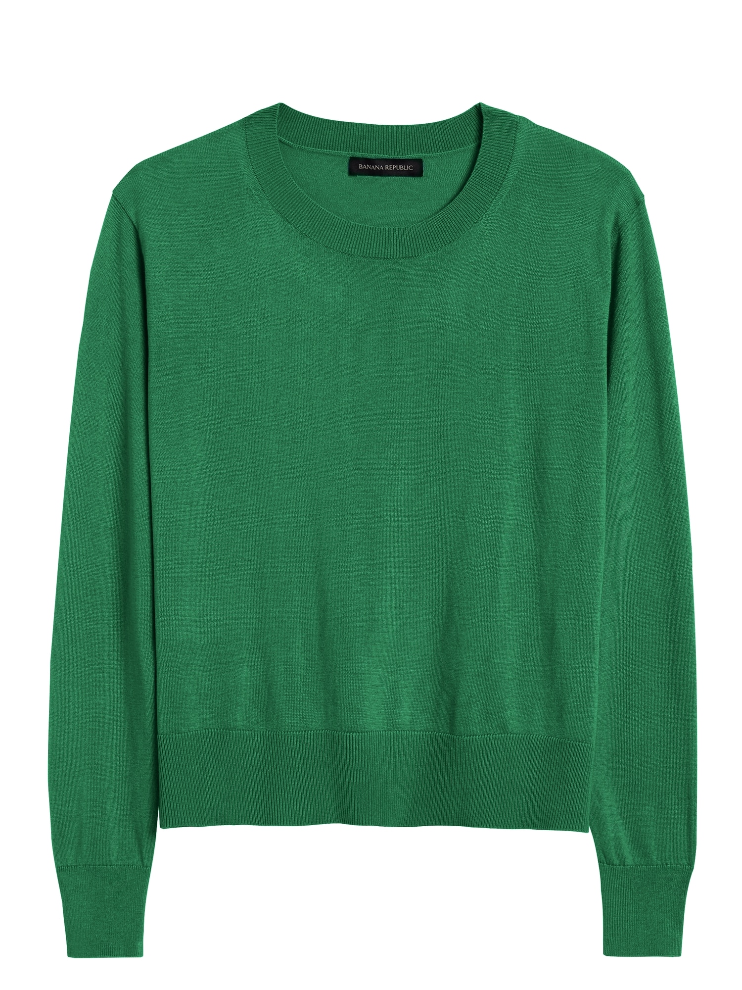 Petite Silk-Cotton Boxy Cropped Sweater