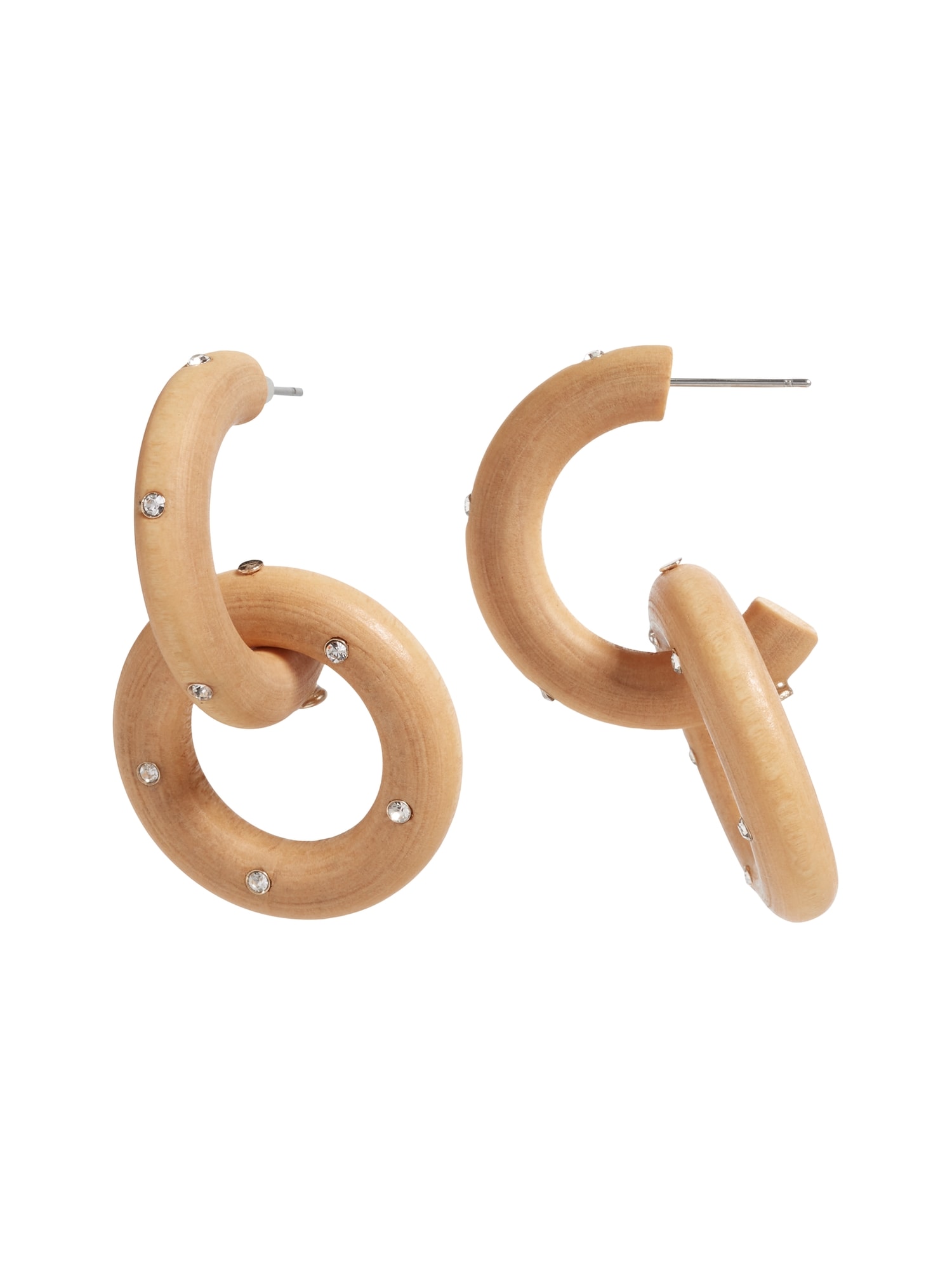 Stacked Wood Hoop Earrings