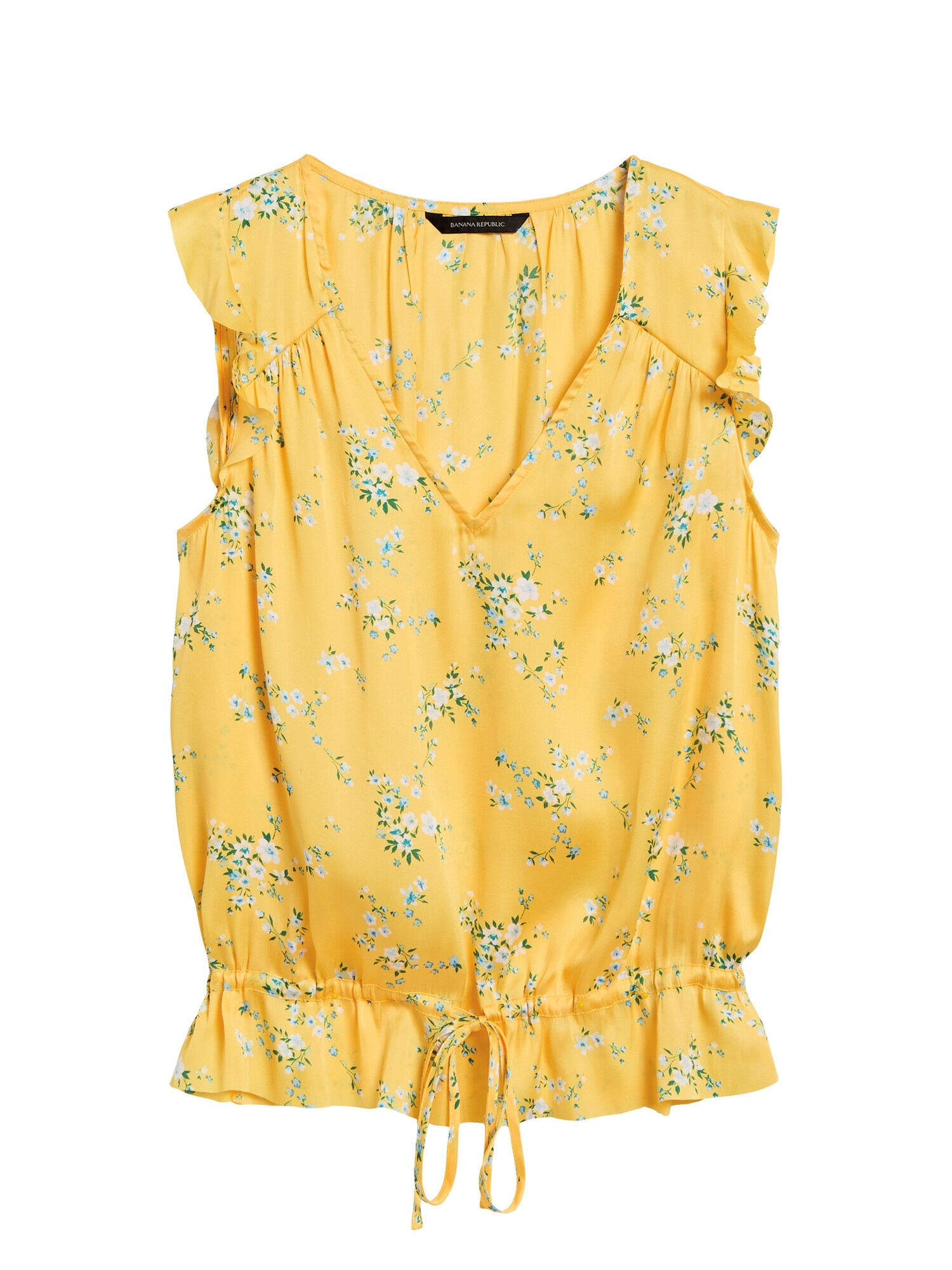 satin frill top