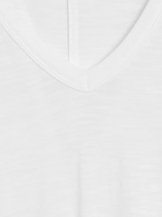 Image number 4 showing, Petite Slub Cotton-Modal V-Neck T-Shirt